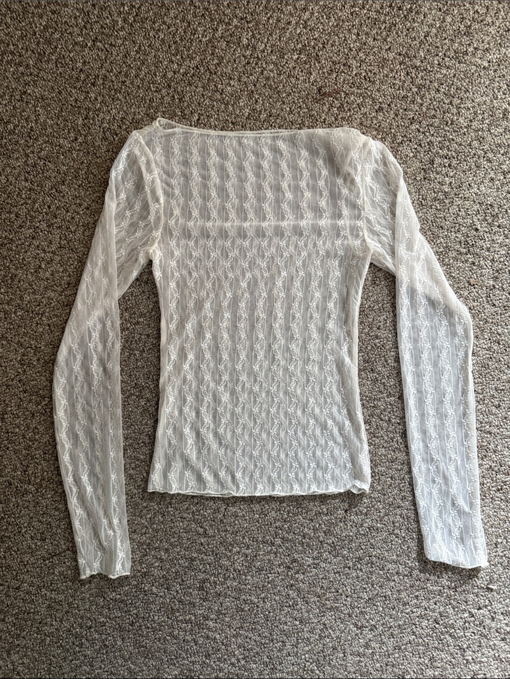 lace mesh long sleeve